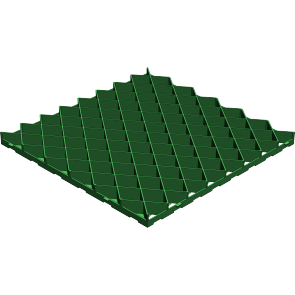 Газонная решетка зеленая ромб 600х600х40